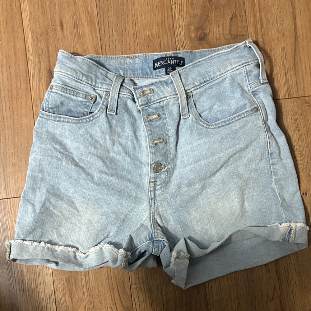 Women's Light Blue Denim Shorts
